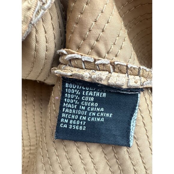 Bebe Womens Tan Leather Jacket Size S - Picture 5 of 5